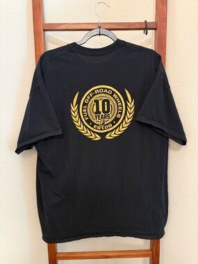 Men’s Fuel Off-Road Wheels 10 Years Black Graphic Tee Size XL